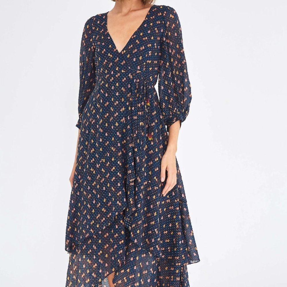 Farm Rio Mini Cashew Wrap Dress, NWT, Large